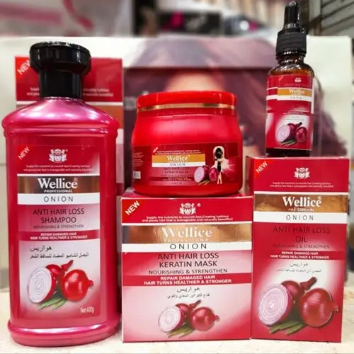 Deal Of 3 Wellice Deal Onion Shampoo Onion Oil ‘hair Mask Best Deal